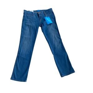 M.i.h Jeans : NEW $179 Paris Navo Mid Rise Cropped Slim Blue Denim Jeans : 32